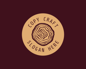 Woodwork Log Craft logo design