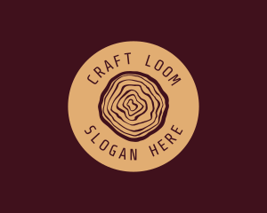 Woodwork Log Craft logo design