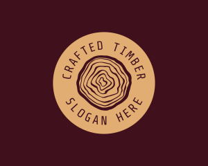 Woodwork Log Craft logo design