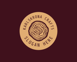 Woodwork Log Craft logo design