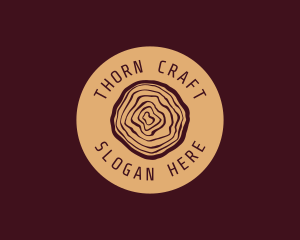 Woodwork Log Craft logo design