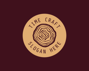 Woodwork Log Craft logo design