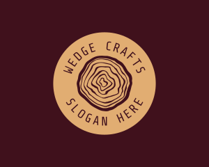 Woodwork Log Craft logo design