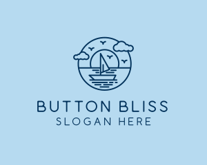 Sailing Ocean Boat Yacht logo design