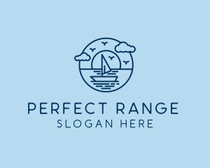 Sailing Ocean Boat Yacht logo design