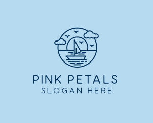 Sailing Ocean Boat Yacht logo design