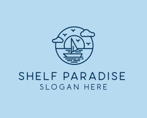 Sailing Ocean Boat Yacht logo design