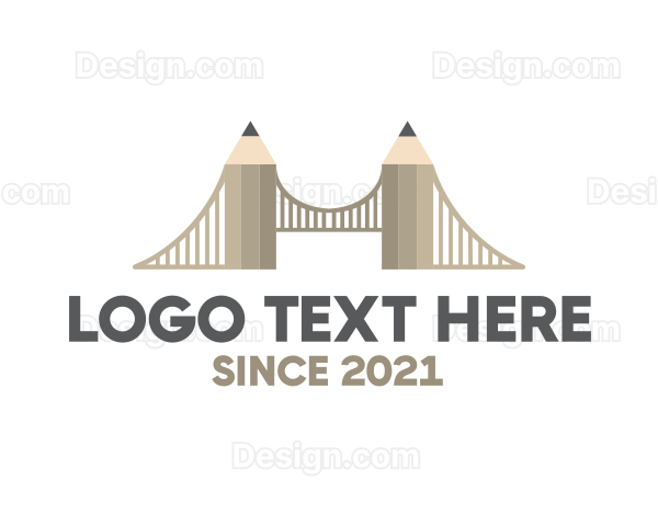 Art Pencil Bridge Logo