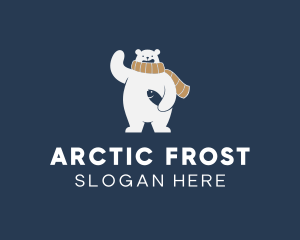 Polar Bear Scarf logo design