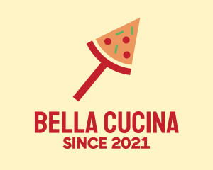 Modern Pizza Slice logo