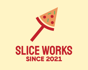 Modern Pizza Slice logo