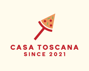 Modern Pizza Slice logo design