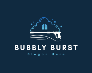 Bubble Pressure Washer logo design