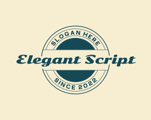 Elegant Script Circle logo design