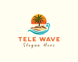 Wave Tropical Resort logo design