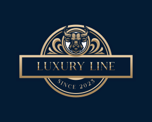 Luxury Bull Horn  logo design