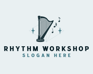 Harp Music Instrument logo