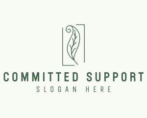 Herbal Spiral Leaf logo design