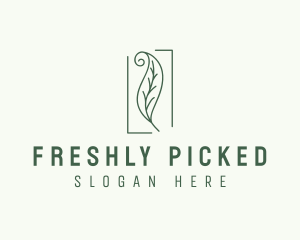 Herbal Spiral Leaf logo design