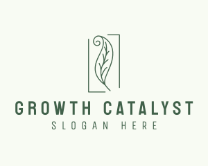 Herbal Spiral Leaf logo design