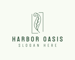 Herbal Spiral Leaf logo design