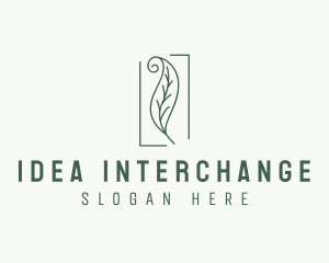 Herbal Spiral Leaf logo design