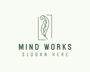 Herbal Spiral Leaf logo design