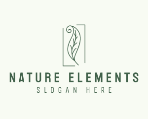 Herbal Spiral Leaf logo design