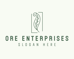 Herbal Spiral Leaf logo design