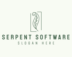 Herbal Spiral Leaf logo design