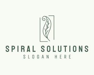 Herbal Spiral Leaf logo design