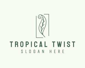 Herbal Spiral Leaf logo design