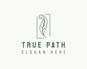 Herbal Spiral Leaf logo design