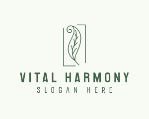 Herbal Spiral Leaf logo design