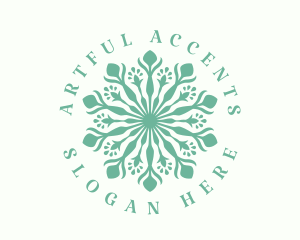 Eco Flower Mandala logo design