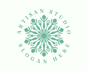 Eco Flower Mandala logo design