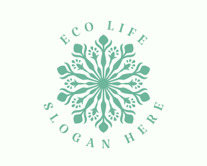 Eco Flower Mandala logo design