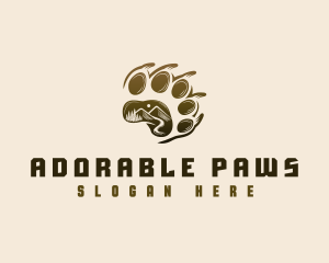 Paw Mountain Claw logo design