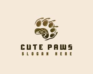 Paw Mountain Claw logo design