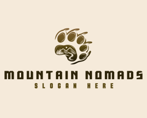 Paw Mountain Claw logo design