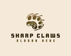 Paw Mountain Claw logo design