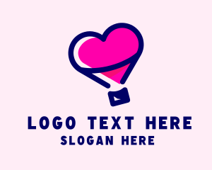 Heart Hot Air Balloon logo