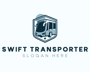 Bus Shield Transport logo design