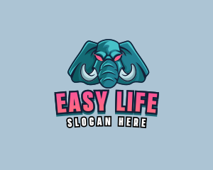 Angry Elephant Tusk logo design