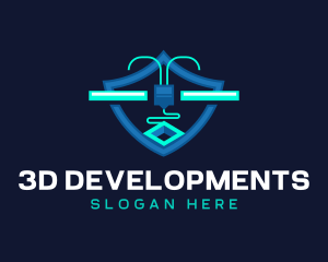 3D Machine Shield logo