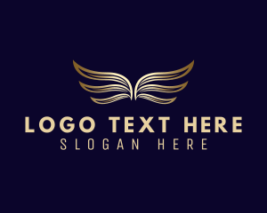 Gold Luxury Wing logo