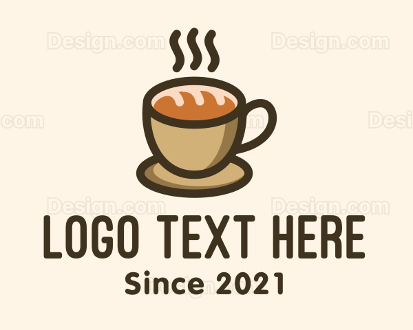 Coffee Cup Bread Breakfast Logo