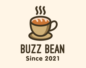 Coffee Cup Bread Breakfast logo design