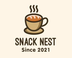 Coffee Cup Bread Breakfast logo design