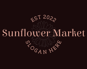 Whimsical Sunflower Wordmark logo